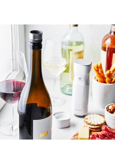Fresh & Save Vakumlu Şarap Tıpası Seti, 3 Parça, Gri Çok Renkli