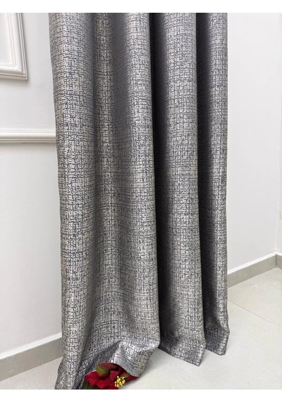 Nivemeshome Nevra V-5209 Gri 1/3 Sık Pileli Fon Perde Apm Gri