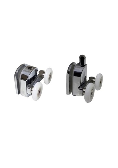 Duşakabin Tekerleği 2li Paket Cam Kabin Kapı Rulmanı 24 Mm Teker Çapı Krom