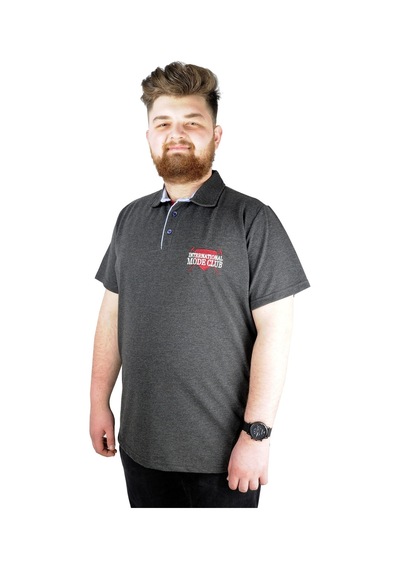 Mode Xl Erkek Polo T Shirt Polo Mode Club 22330 Antrasit 001