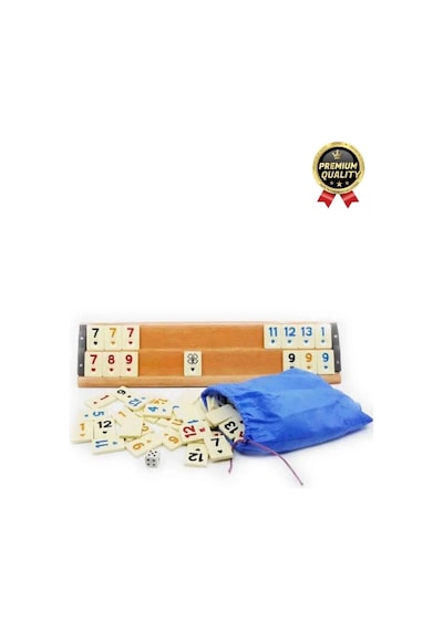 Premium Kaliteli Eğlence Hobi Çizilmeye Dayanıklı Silinebilir Büyük Boy Konken Ahşap Okey Takımı