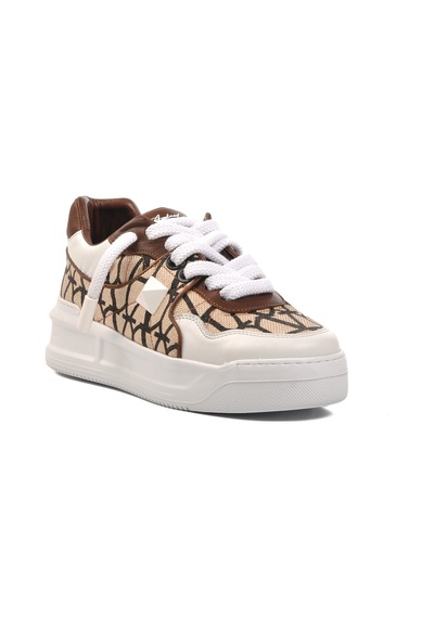 Kahve-beyaz Erkek Sneaker Premium 1306 M Kahve-beyaz Kahverengi - Beyaz