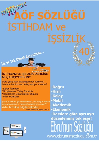 AÖF İİBF Ebrunun Sözlüğü Istihdam Ve İşsizlik  - E Sö
