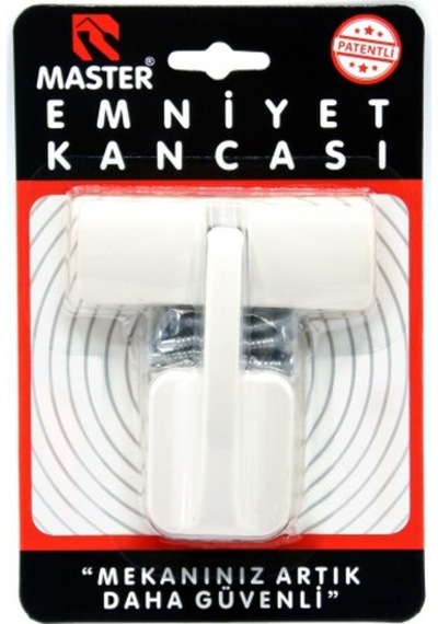 Lüks Emniyet Kancası beyaz emk-02w