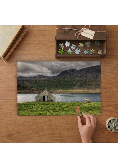 İzlanda Batı Fiyortları Tasarımı 240 Parça Ahşap Puzzle Ahşap Kutuda Mpy60171