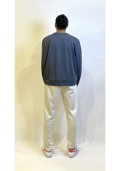 Süperlife Erkek Bisiklet Yaka Regular Fit Brooklyn Baskılı İnce Sweatshirt Spr23sw330 Füme