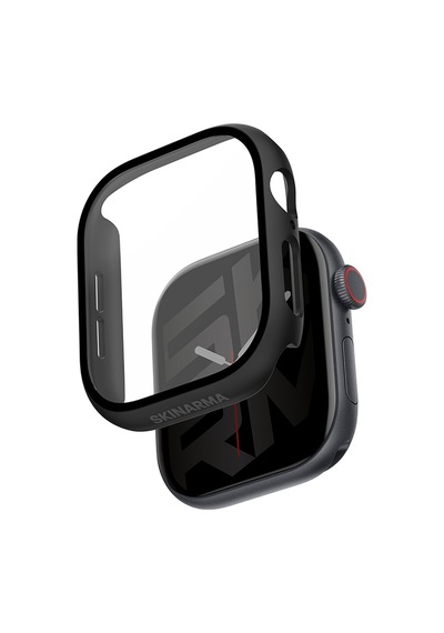 Watch 10 46mm Uyumlu Skinarma Gado Sert Silikon Kasa Ve Ekran Koruyucu Siyah