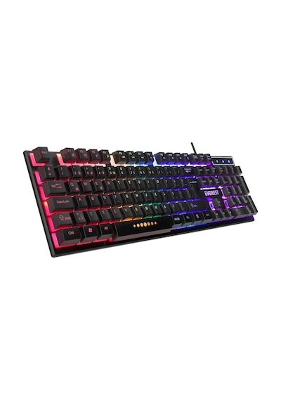 Everest Kb-24 Siyah Rainbow Q Membrane Oyuncu Klavyesi