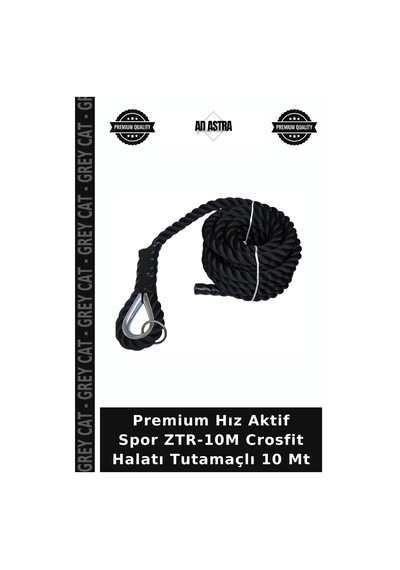 Premium Hız Aktif Spor Ztr-10m Crosfit Halatı Tutamaçlı 10 Mt