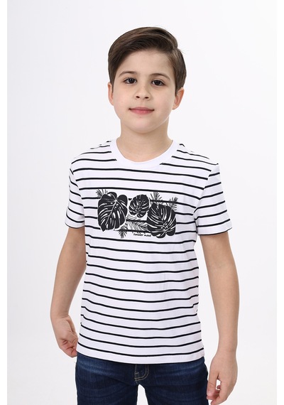 Toontoy Kids Toontoy Erkek Çocuk Baskılı Bisiklet Yaka Kısa Kollu Çizgili Tişört Lacivert Toontoy Kids Toontoy Erkek Çocuk Baskılı Bisiklet Yaka Kısa Kollu Çizgili Tişört Lacivert