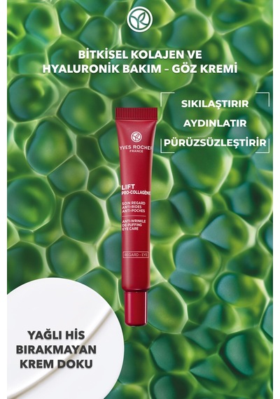 Yves Rocher Lift Pro Collagene Sıkılaştırıcı Ve Dolgunlaştırıcı Göz Kremi Bitkisel Kolajen Hyaluronik 14 Ml
