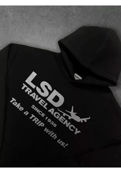 Startmore Unisex Lsd Travel Agency Sweatshirt Siyah Siyah