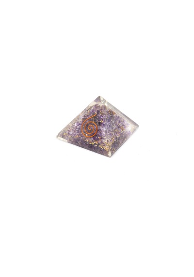 Hakiki Doğal Ametist Taşı Orgonit Piramit 32 Gram