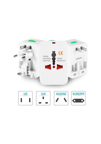 Seyahat Tipi Üniversal Priz Tüm Ülkeler İle Uyumlu 100-220 Volt Destekli Üniversal Priz Dönüştürücü
