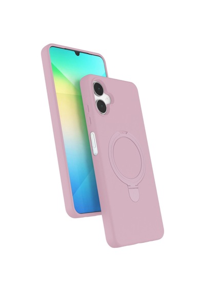 Samsung Galaxy A06 Uyumlu Regal Magsafe Standlı Kapak - Açık Pembe