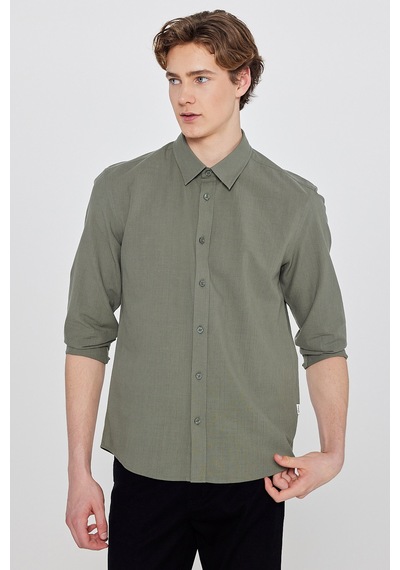 Wrangler %100 Pamuk Regular Fit Erkek Gömlek W2610001801 Haki Wrangler %100 Pamuk Regular Fit Erkek Gömlek W2610001801 Haki