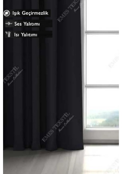 Antrasit Füme Blackout Karartma Perde,gri 150 X 270 Çok Renkli