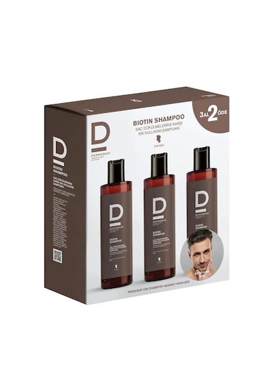 Dermoskin Biotin Saç Dökülmesine Karşı Şampuan Erkek 3 x 200 ML