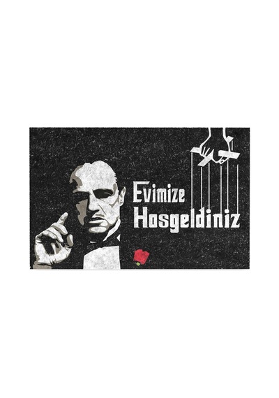 Dekoratif Kapı Önü Paspası - Kaymaz Taban 115 Çok Renkli