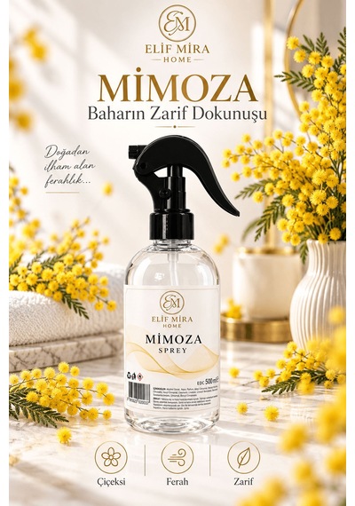 Oda Kokusu Sprey Mimoza Kalıcı Oda Parfümü 500 Ml