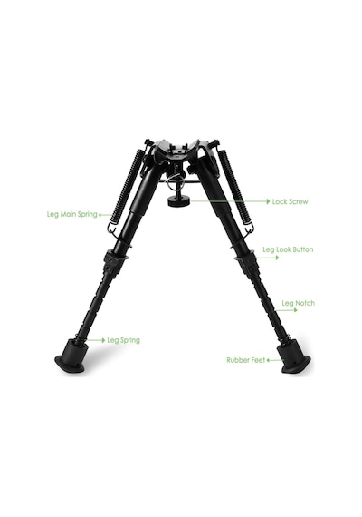 Nikula-üstün Metal Alaşım Bipod Çatalayak Çokrenkli