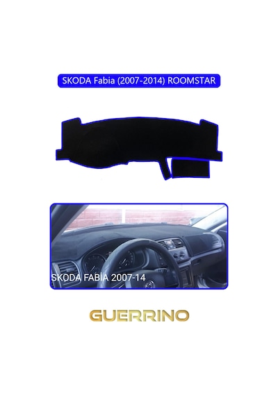 Skoda Fabia 2007-2014 Roomstartorpido Koruma Halısı Mavi Kenar