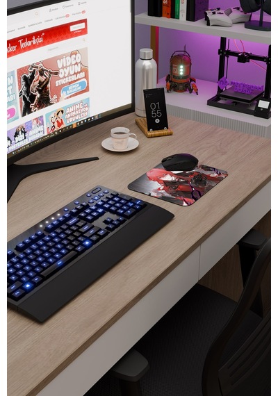 Diluc Genshin Impact Anime Gacha V1 - 22x18 Gaming Mouse Pad Fare Altlığı