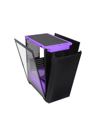 Powerboost PB-P2252BP USB 3.0 Mesh Ring ARGB Fan ATX Oyuncu Kasası Siyah-Mor