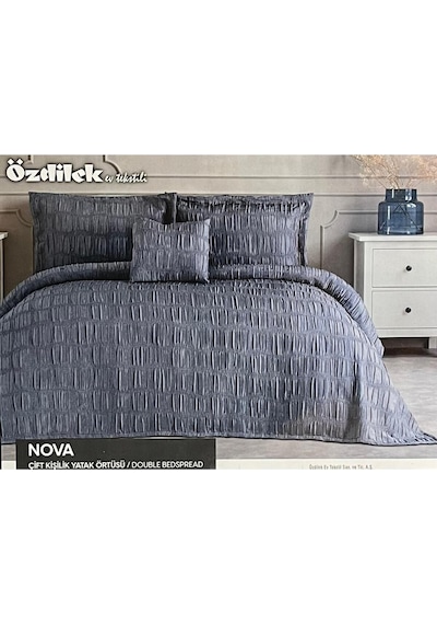 Özdilek Nova Çift Kişilik Yatak Örtüsü İndigo Çok Renkli
