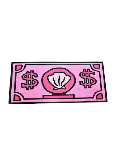 Zehra Abla Halı Yeni Lüks Dekoratif Pembe Para Banknotu Tasarım Digital Baskı Makine Halısı 7164 Çok Renkli