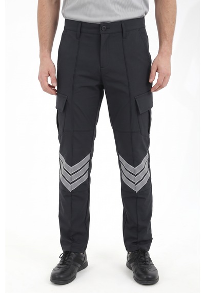 Silverman Unisex Füme Reflektörlü Güvenlik Pantolonu Kargo Cepli Su İtici