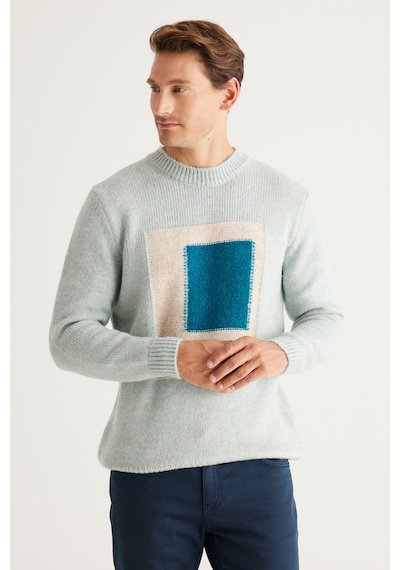 AC&Co / Altınyıldız Classics Erkek A.yesıl Standart Fit Normal Kesim Bisiklet Yaka Desenli Triko Kazak Açık Yeşil AC&Co / Altınyıldız Classics Erkek A.yesıl Standart Fit Normal Kesim Bisiklet Yaka Desenli Triko Kazak Açık Yeşil