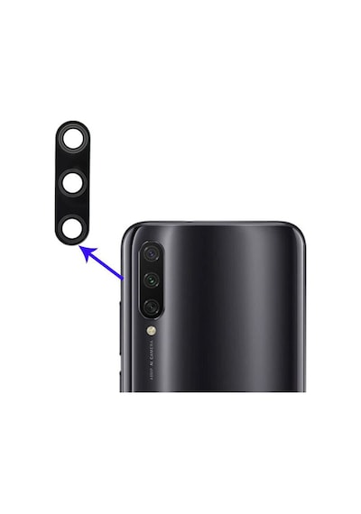Teknonet Xiaomi Mi A3 Uyumlu Çerçeveli Kamera Camı - Siyah -