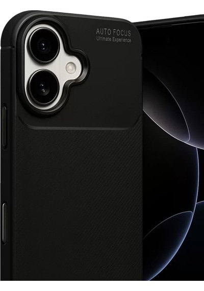 Newface Apple İphone 17 Auto Focus Karbon Kapak - Siyah