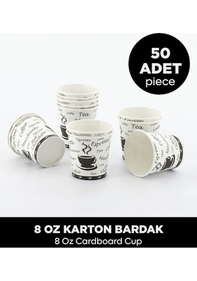 8 Oz Karton Bardak - 50 Adet Diğer