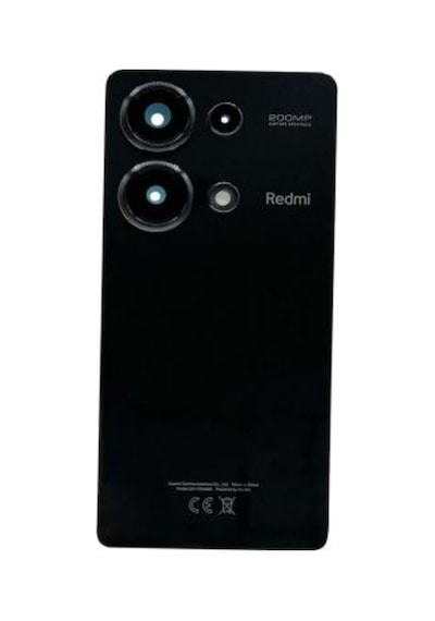 Xiaomi Redmi Note 13 Pro 4g Siyah Kamera Camlı Arka Cam Batarya Pil Kapağı Telefon Arka Kapak 48940591