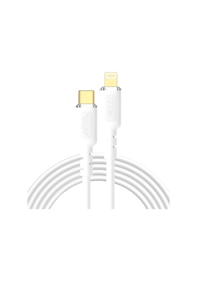 Buff Bl67 Pd 27w Type-c To Lightning 3.0a 1.2m Data Ve Şarj Kablosu Beyaz