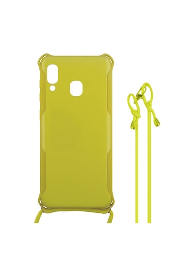 Nettech Samsung Galaxy A30 Uyumlu İpli Nano Arka Koruma Kılıf - Pembe Pembe