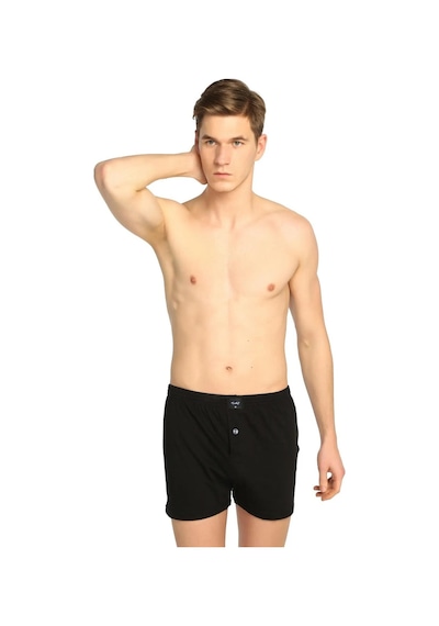 Tutku Erkek Penye Düğmeli Düz Renkli Boxer 0117 - 9 Adet 001