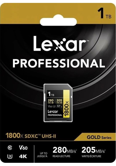 Lexar Professional 1tb 1800x 280mb/s 4k V60 Sd Hafıza Kartı