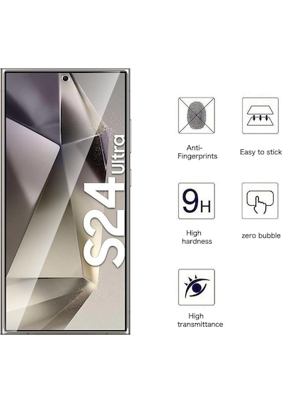 Samsung Uyumlu Galaxy S24 Ultra Cam Ekran Koruyucu 9h Ultra 3 Adet