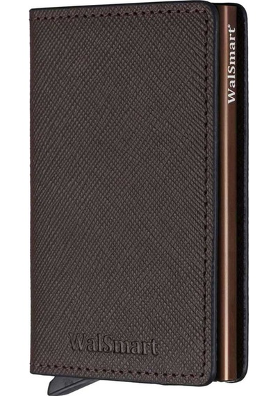 Walsmart Slim Safiano Akıllı Mekanizmalı Cüzdan Hakiki Deri