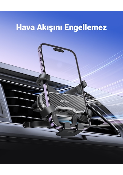 Ugreen Araç İçi Kancalı Telefon Tutucu, Siyah, 80871