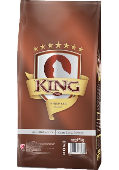 King Kuzu Etli Ve Pirinçli Yetişkin Kedi Maması 15Kg