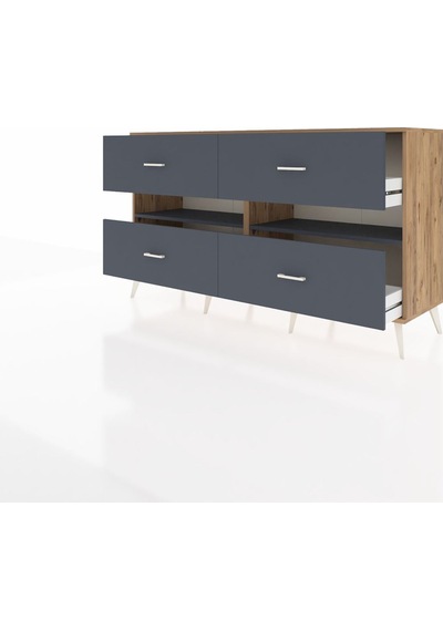 Hyperion Konsol 2 Raflı 4 Çekmeceli 176x44x99 Çam-antrasit Atlas Çam/antrasıt - Atlas Çam Hyperion Konsol 2 Raflı 4 Çekmeceli 176x44x99 Çam-antrasit Atlas Çam/antrasıt - Atlas Çam