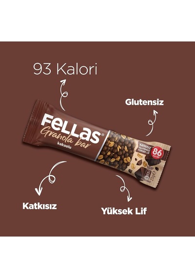 Granola Bar Kakaolu, 23 Gram, 12 Adet 3 Paketi