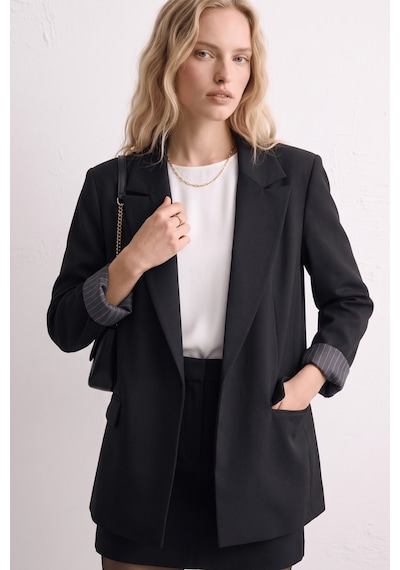 Barrels And Oıl Kadın Klasik Blazer Ceket - Siyah Siyah