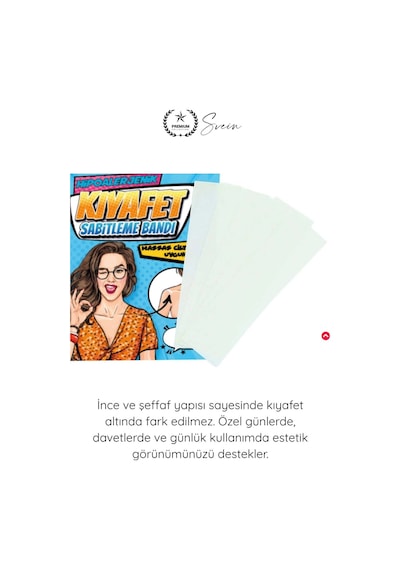Kıyafetbandı Hipoalerjenik Kıyafet Sabitleme Bandı Şeffaf 24 Adet Dekolte Abiye Gelinlik Straplez G