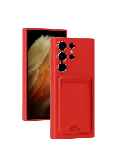 Samsung Uyumlu Galaxy S24 Ultra Kılıf Kart Ve Resim Bölmeli Soft Renkli Silikon Kapak