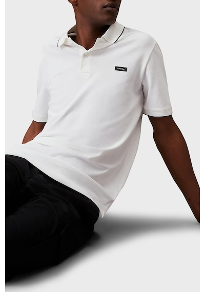 Calvin Klein Erkek Polo Yaka T Shirt K10k112751 Yaf Beyaz Beyaz